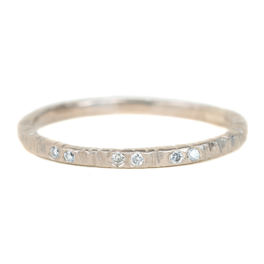 Aspen Wedding Stackers with Diamonds - 18ky Gold, 14kpw Gold + VS Diamonds