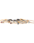 Shine On Birthstone Stackers- 18k Gold, Oxidized Silver + Ethically Sourced Colored Gemstones
