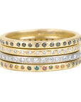 Eternity Diamond Band - 18ky Gold + Colored Diamonds