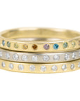 Everyday Diamond Band - 18ky Gold + Colored Diamonds