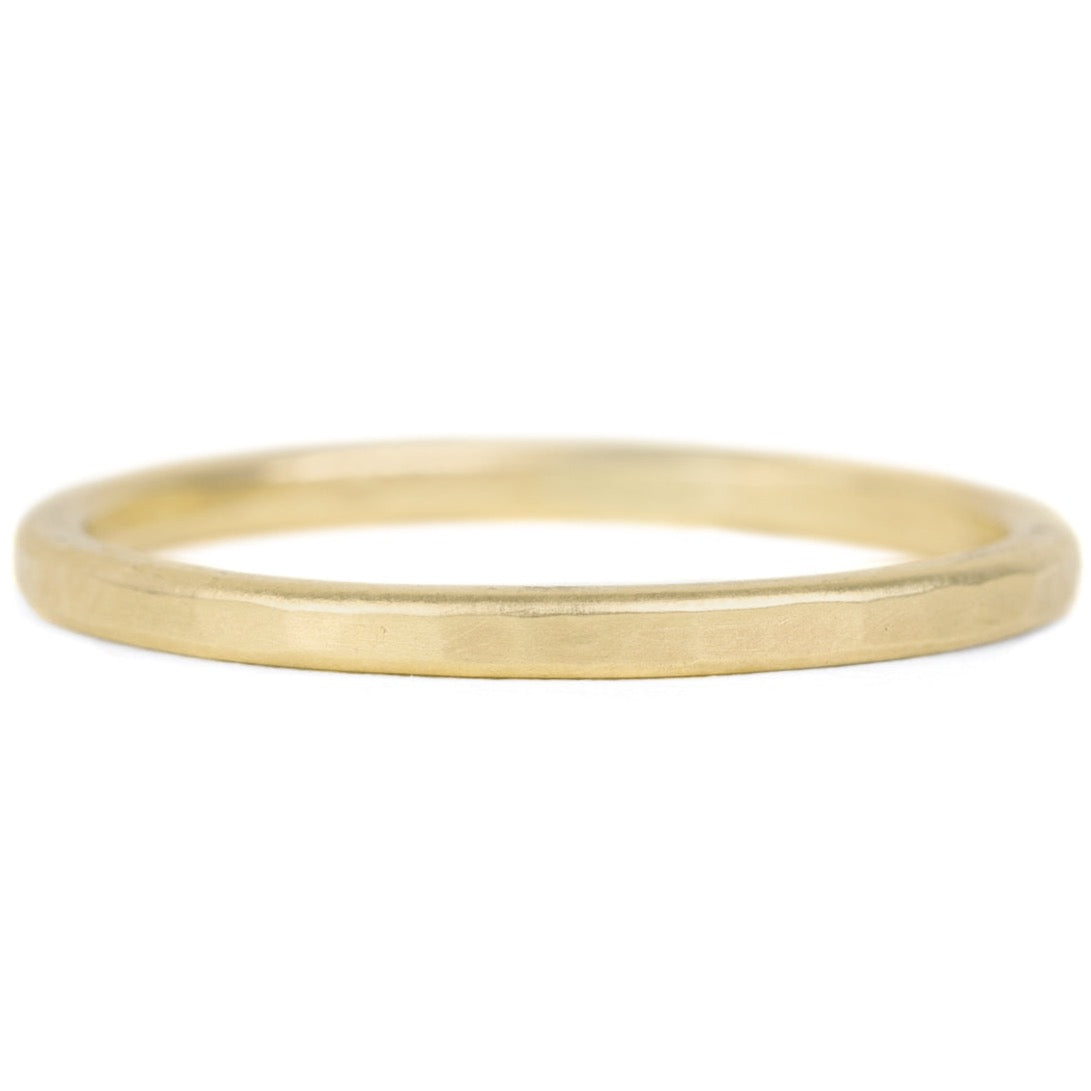 Faceted Stacker  - 18ky Gold, 14kpw Gold