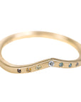 Tiara Shadow Band - 18ky Gold + Colored Diamonds