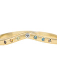 Tiara Shadow Band - 18ky Gold + Colored Diamonds