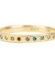 Everyday Diamond Band - 18ky Gold + Colored Diamonds