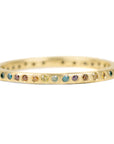 Eternity Diamond Band - 18ky Gold + Colored Diamonds