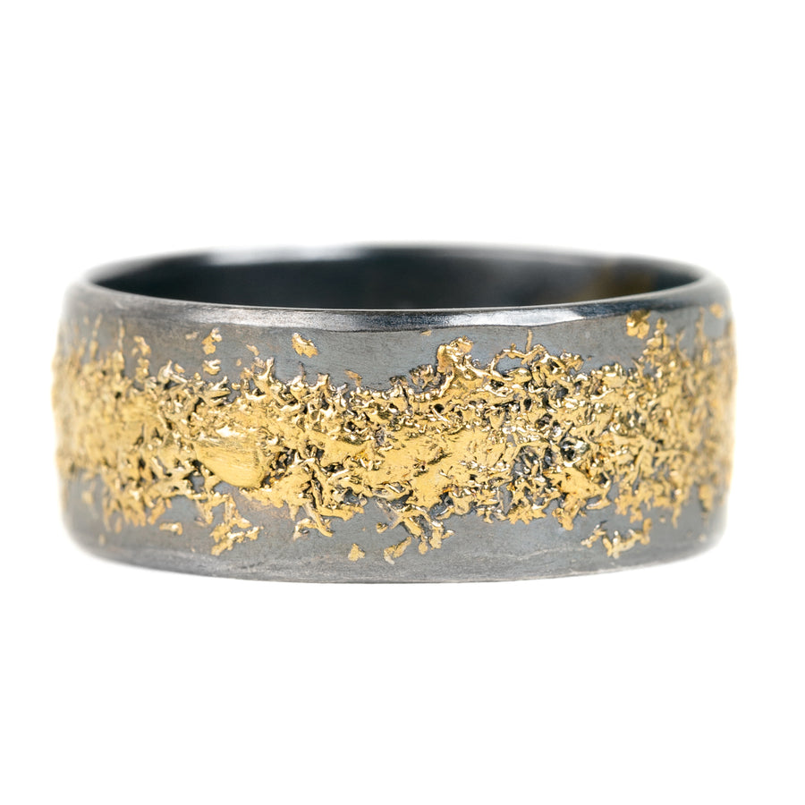 Warrior Band - 22ky Gold + Oxidized Argentium Silver