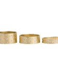 7 mm Coined Edge 18ky Gold Scattered Diamond Band w/Diamonds Half Way Around - KMJ Sample Sale22 Jewelry - Rings