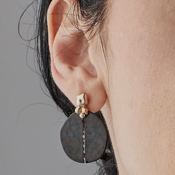 Black Orbit Bronze Earring