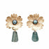Carnation Bronze Aquamarine Earring - KMJ Julie Cohn Design Unclassified
