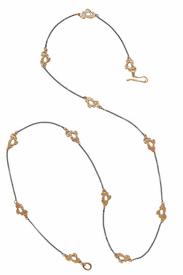 Petite Reef Long Chain Sterling and Bronze