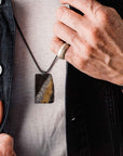 Long Boulder Necklace - 22k Gold, Oxidized Silver - KMJ Kate Maller Jewelry Jewelry - Mens