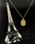 Lemon Drop Necklace - 14ky Gold + Diamonds