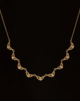 Lune 9 Necklace - 14ky Gold + Diamonds