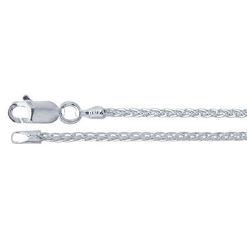Sterling Silver 1.6mm Round Wheat Chain - 20