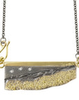 Strata Necklace - 22k/18k Gold, Oxidized Silver + Reclaimed Diamonds - KMJ Kate Maller Jewelry Jewelry - Necklaces