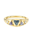 Lagoon Summit Signet Ring - 18k Gold + Sapphires
