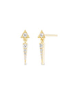 Summit Triangle Dangle Earrings - 18k Gold + Diamonds