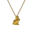 Sitting Bunny Necklace - 22k Gold over Sterling Silver