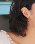 Little Sewing Scissor Stud Earrings - 22k Gold over Sterling Silver