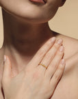 Summit Triangle Ring - 18k Gold + Diamonds