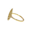 Honeycomb Lace Oval Ring - 14k Gold + Diamonds