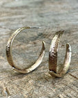 Large Seagrass Hoops - Brass + Sterling Silver