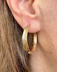 Large Seagrass Hoops - Brass + Sterling Silver
