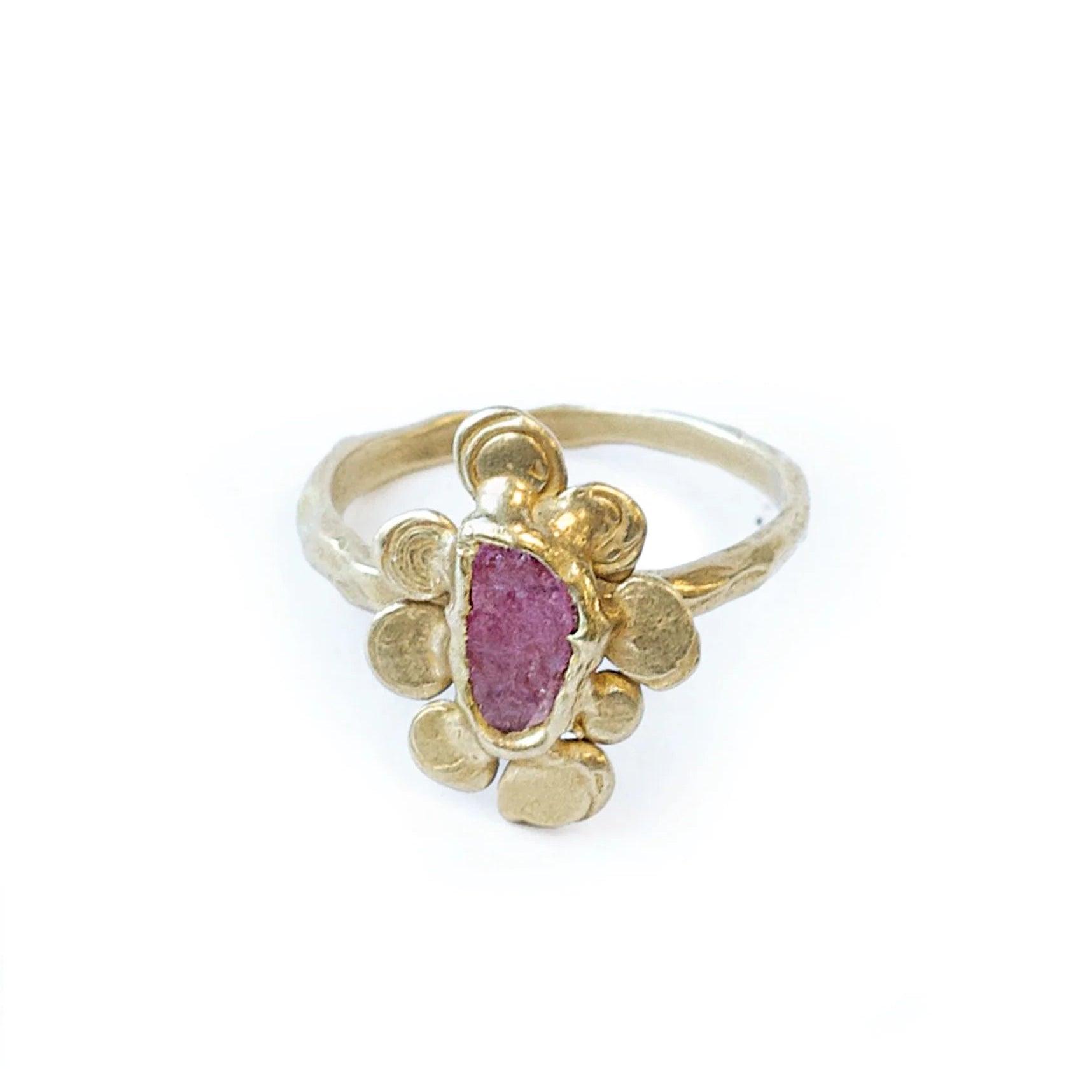Vanity Ring - Brass + Ruby