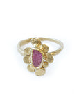 Vanity Ring - Brass + Ruby
