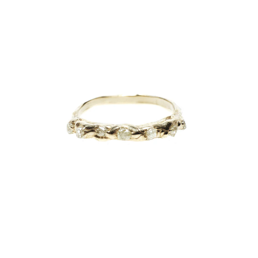 Unity Ring - 14k Gold + Rough Diamonds