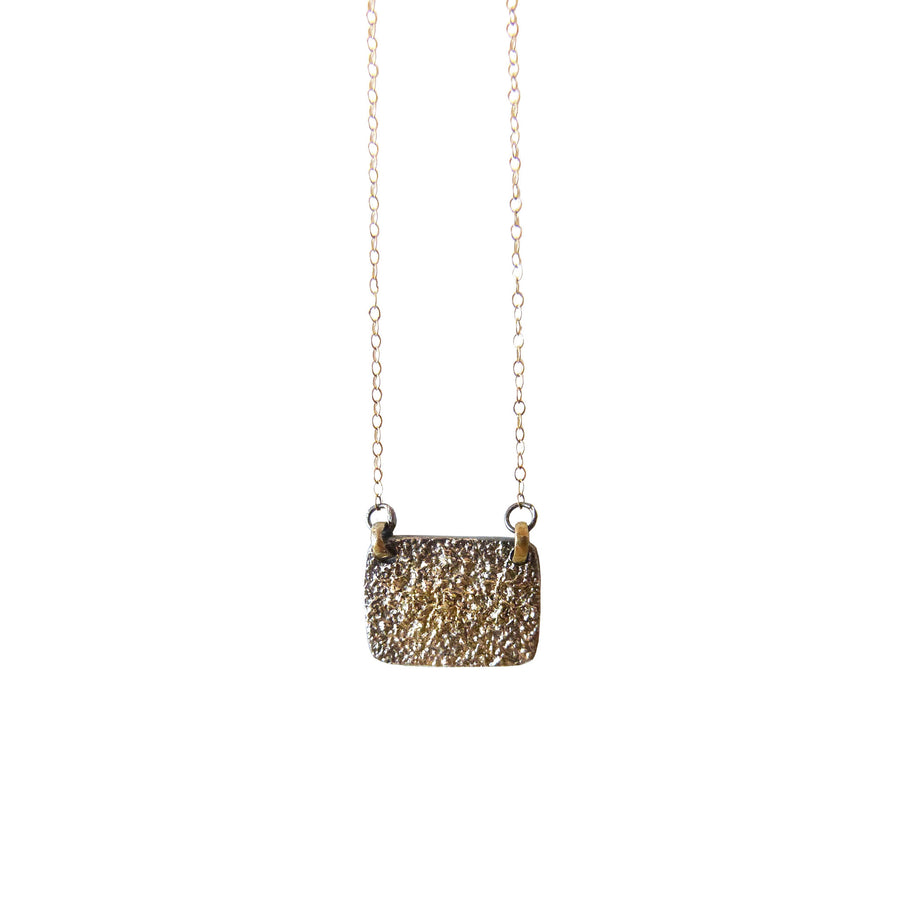 City Block Necklace - 18k Gold Fused + Reclaimed Diamond