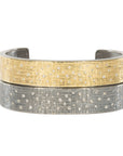 Silver Aspen Squared Cuff - Oxidized Silver + Reclaimed VS Diamonds