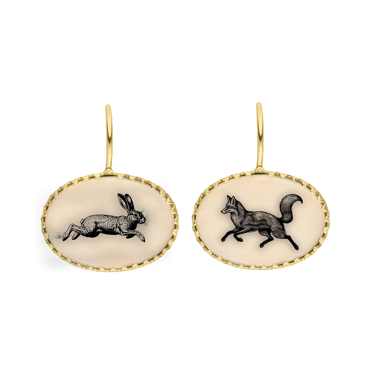 The Maxi Victoria Earhangers - Rabbit &amp; Fox