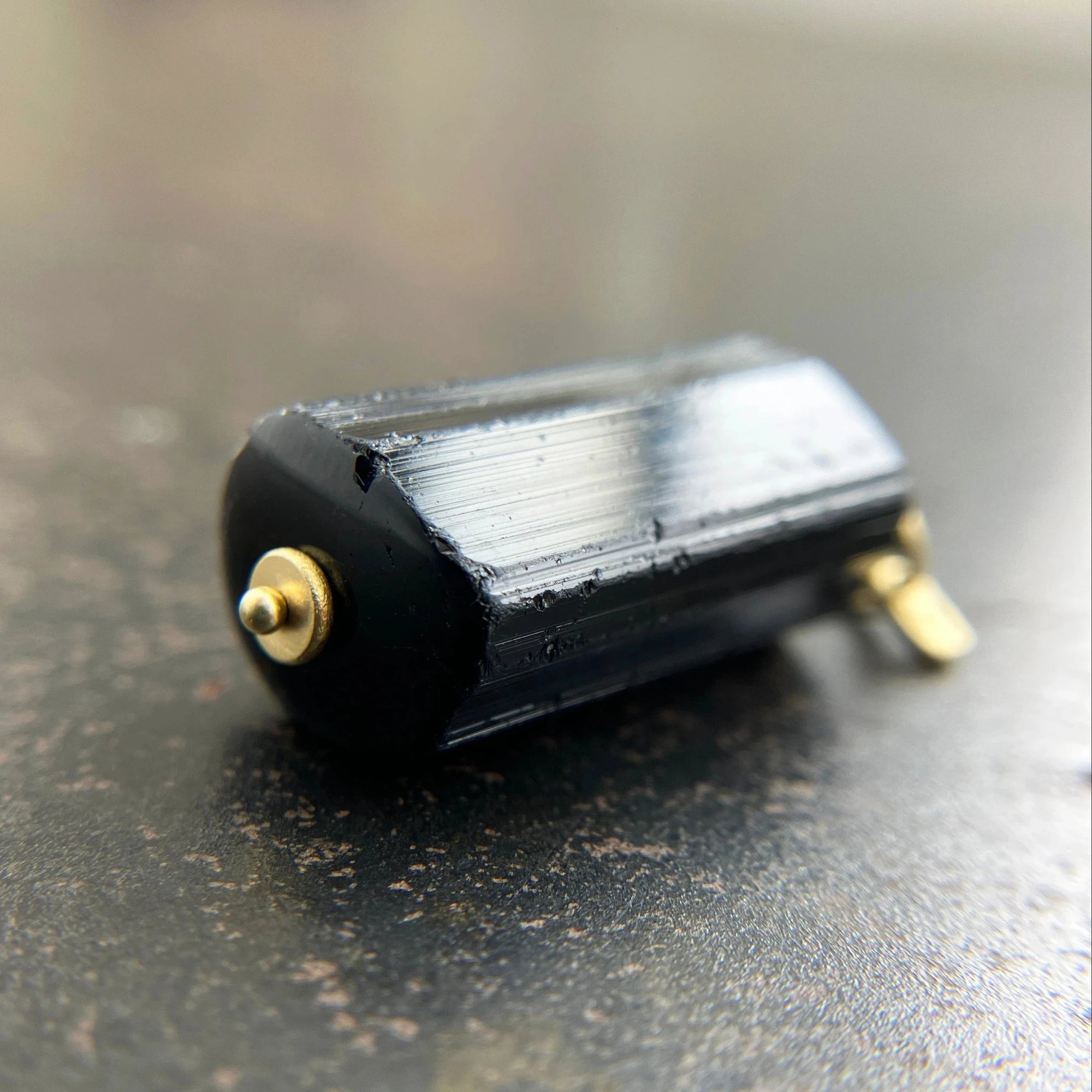 Black Tourmaline Chunky Pendant - 18k gold - KMJ Hilary Finck Jewelry - Necklace