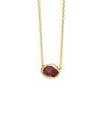 Bud Pendant - 14k Gold + Pink Spinel