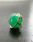 Captured Chrysoprase Orb - 18k Gold + Chrysoprase