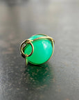 Captured Chrysoprase Orb - 18k Gold + Chrysoprase
