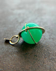Captured Chrysoprase Orb - 18k Gold + Chrysoprase