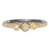 Three Bloom Stacking Ring - 22k/18k Gold, Oxidized Silver + VS White Diamonds - KMJ Kate Maller Jewelry Jewelry - Rings