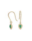 Teardrop Earrings - 18k Gold +  Emerald