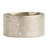 10 mm Coined Edge 14kpw Gold Scattered Diamond Band w/Diamonds Half Way Around - KMJ Kate Maller Jewelry Jewelry - Rings