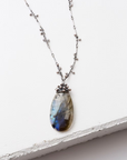XXL Swarm Necklace - Sterling Silver + Labradorite