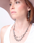 Long Coined Bright Earrings - Sterling Silver