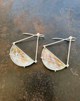Captured® Dendritic Agate Triangle Earrings - KMJ Hilary Finck Jewelry - Earrings