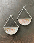 Captured® Dendritic Agate Triangle Earrings - KMJ Hilary Finck Jewelry - Earrings