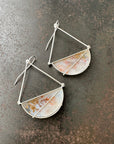 Captured® Dendritic Agate Triangle Earrings - KMJ Hilary Finck Jewelry - Earrings