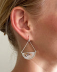 Captured® Dendritic Agate Triangle Earrings - KMJ Hilary Finck Jewelry - Earrings