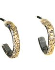 Miniest Hoop Earrings - 18k Gold, 22k Gold Dusted, Oxidized Silver