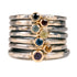 Shine On Birthstone Stackers- 18k Gold, Oxidized Silver + Ethically Sourced Colored Gemstones - KMJ Kate Maller Jewelry Jewelry - Rings