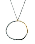 Turning Aspen Necklace - 18k gold, Oxidized Silver + Reclaimed Diamonds